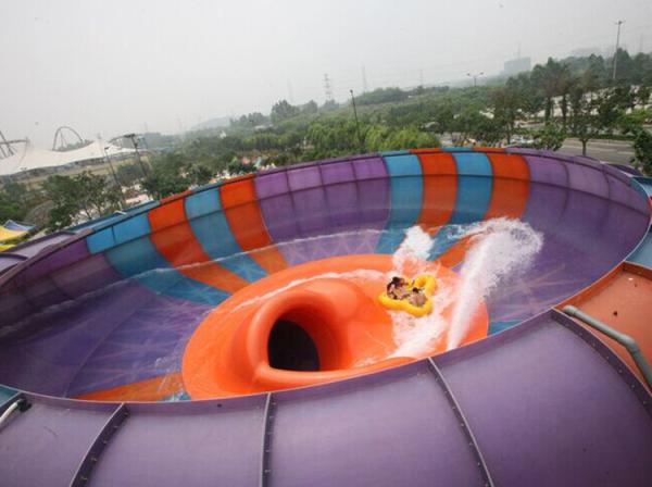 Quality Custom Water Theme Park Equipment Fiberglass Monster Bowl Space Bowl Slide With Pump for sale