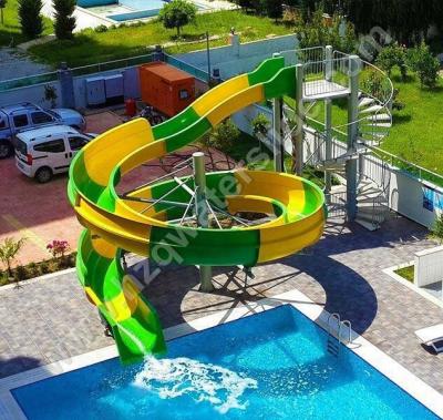 China Fiberglass Spiral Swimming Pool Slide Outdoor Adult Water Slides for sale