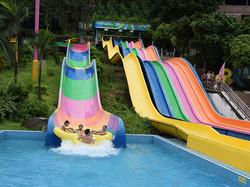 China High Hardness Fiberglass Water Slide 18.2m Height Family Raft Water Slide for sale