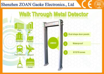 China Oval Shape Door Panels Walk Through Metal Detector Password Protection English Program for sale
