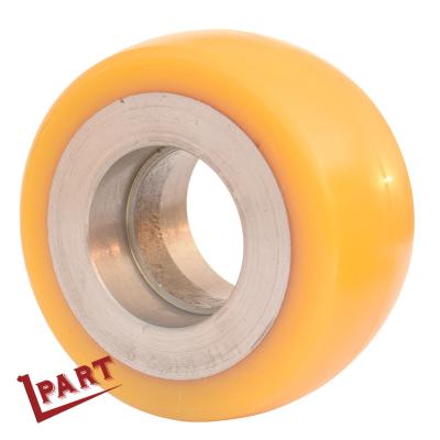 China Forklift Electric Stacker Poly Roller Wheels Small Polyurethane Wheels With Bearings 115x55x52mm for sale