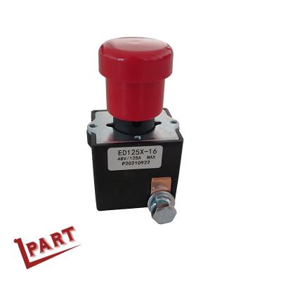China ODM Forklift Emergency Power Off Button Switch ED125X-16 48V 125A for sale
