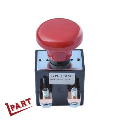 China Electric Forklift Mushroom Emergency Stop Button ED250 96V 250A for sale