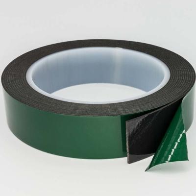 China 0.5mm Double Sided Foam Tape Green Liner PE EPDM Acrylic Foam Tape For Flexography for sale