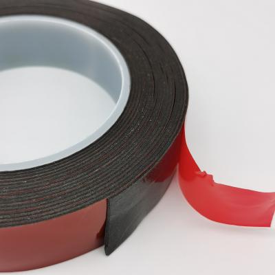 China Acrylic Foam Double Sided Transparent Tape Edging Weather Stripping Solvent Red for sale