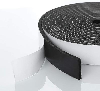 China Black EVA Foam Tape Weather Stripping Single Sided Closed For Door Window Insulation for sale
