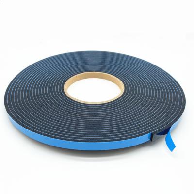 China Shock Absorbing PVC Foam Strip Sealing Blue Film Tape For Curtain Wall Hollow Glass for sale
