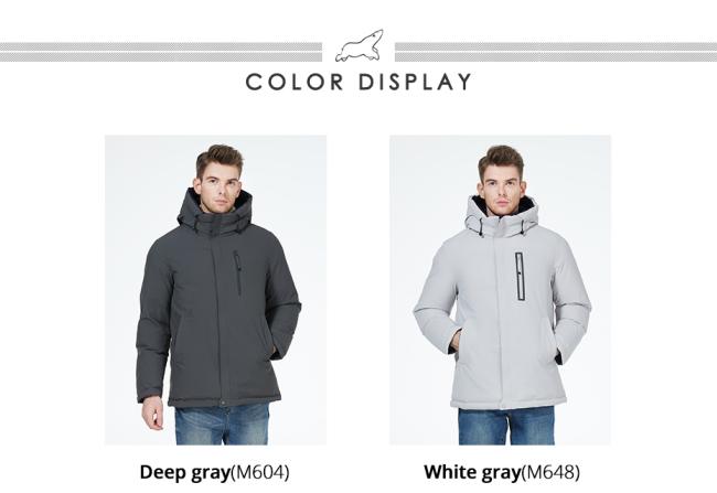 Dark Light Collided Winter Jacket front and back view