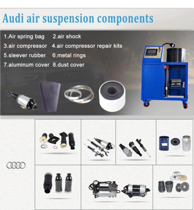 7P6616039N 7P6616040N Front Air Suspension Shock For VW Touareg Audi Q7 Porsche Cayenne 3
