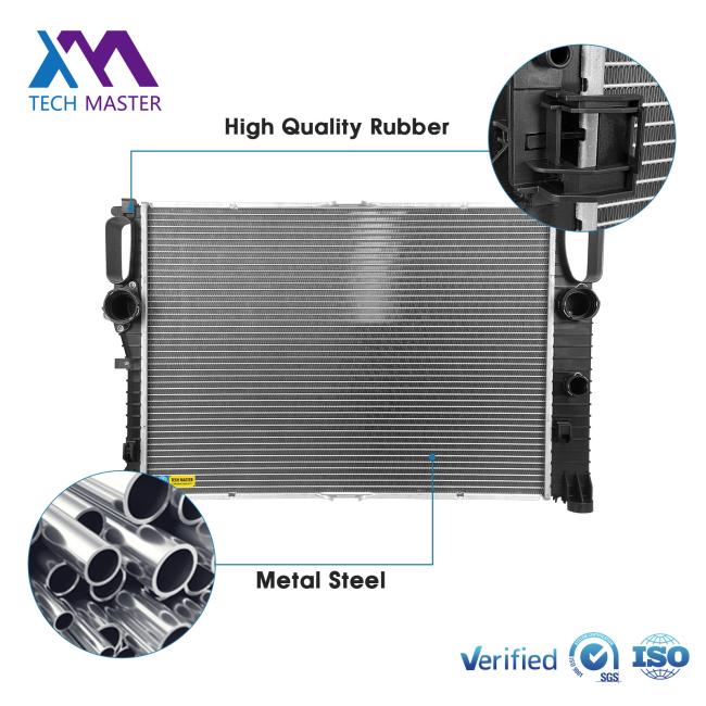 Radiator fan assembly side view displaying mounting points and connection interfaces