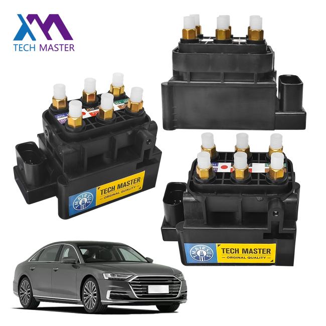 Detailed view of air suspension solenoid valve block