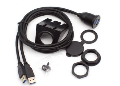 China Black Color Convenient USB Data Cable Flush Mount Components Applied Marine for sale