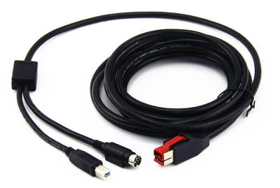 China Keyboards USB Y Cable / Long USB Cable Connectors Design Allow For Hot Plugging for sale