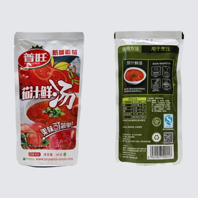 China 4.2g Protein Pouch Tomato Sauce For Cooking 180g Ketchup Small Sachet for sale
