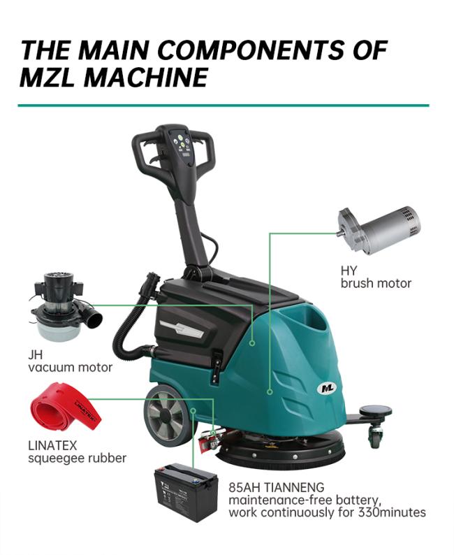 Floor Cleaning Scrubbing Machine Battery Powered Commercial Floor Scrubber Single Disc Floor Scrubber