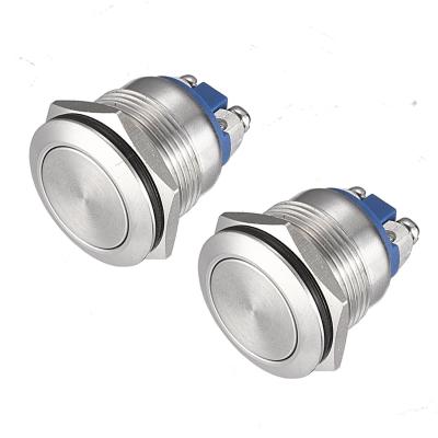 China 19mm Latching Metal Push Button Switches On Off Illuminated Dot Light for sale