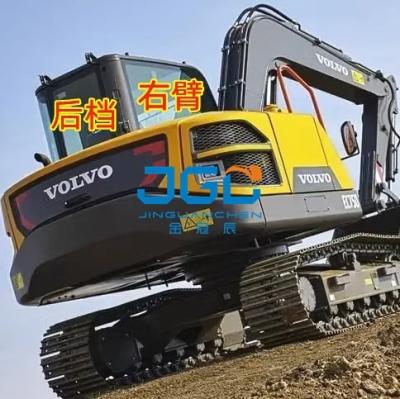 China EC75D Excavator Glass Front Upper And Lower Left Door Push Rear Windshield Right Large Skylight for sale