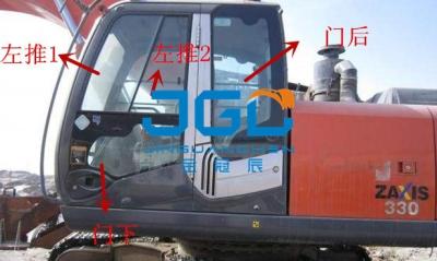 China Excavator Cab Glass ZAX330 Windshield Door Windows Front And Rear Glass for sale