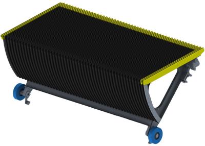 China Type 600 Escalator Stainless Steel Step Black Color 3 Sides Yellow Demarcation for sale