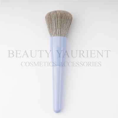 China Sprayed Lavender Ferrule Powder Makeup Brush 15g Customized Logo for sale