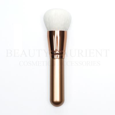 China Gold Wooden Handle Pressed Powder Foundation Brush 45g Lightweight for sale