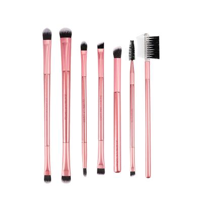 China Professional 7pcs Eyeshadow Makeup Brush Set Aluminum Ferrule for sale