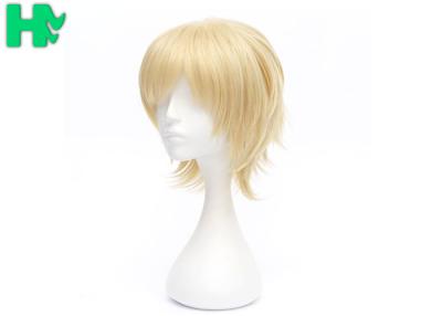 China Male White Cosplay Wig , Short Human Hair Cosplay Wigs Customized for sale