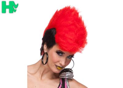 China Eco - Friendly Synthetic Fiber Cosplay Short Wigs , Custom Color Sports Fan Wigs for sale