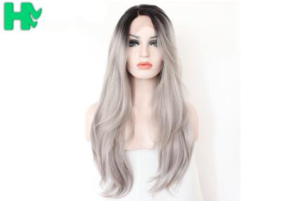 China Crazy Party Synthetic Cosplay Wigs Non - Remy Hair Black Gray Or Custom Color for sale