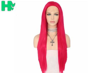 China 28 Inch Long Straight Heat Resistant Synthetic Cosplay Wigs Adjustable Cap Size for sale