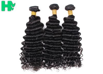 China Natural Black Real Deep Wave Human Hair Grade 9A Full Cuticle Aligned for sale