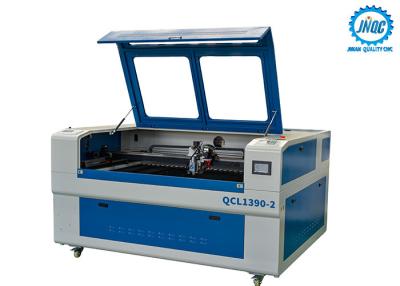 China Dual Heads CO2 Laser Hybrid Cutting Engraving Machine CCD Camera For Trademarks Labels , Signs for sale