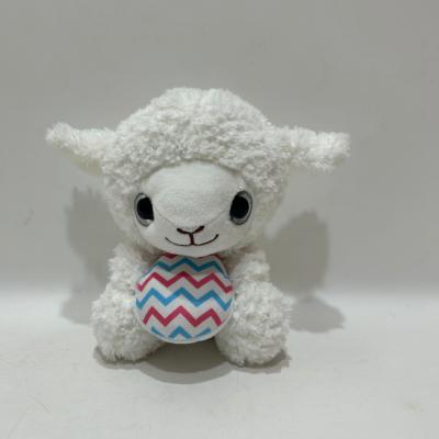 China 15CM Plush Toy Lamb Stuffed Animal with Colorful Eggs for Easter à venda