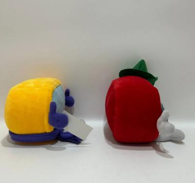 China Customizable 14cm Red And Yellow Cable Car Mascot Plush Dolls for sale