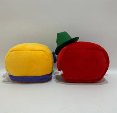 China Customizable 14cm Red And Yellow Cable Car Mascot Plush Dolls for sale