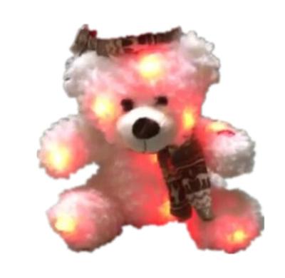 China Washable 0.25m 9.84 Inch Xmas Light Up Belly Stuffed Animal Cuddly Toy for sale