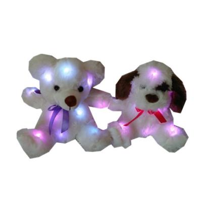 China 0.2M 0.66ft Stuffed Animals Teddy Bear With Led Lights 2 Asstd Dog And Bear for sale