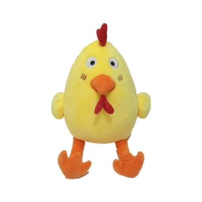 China 8.66in 22cm Plush Pillow Cushion Yellow Chicken Plush Toy Particles Filled for sale