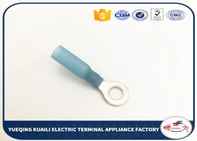 China Terminal Ring Electrical wire connectors heat shrink HR 2-6 16-14 AWG Blue for sale