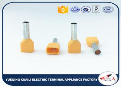 China Double Crimping Ferrule Insulated Cord End Terminals Orange pre-insulation terminal for sale