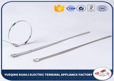 China Self - locking stainless steel wire ties all size metal zip ties for sale