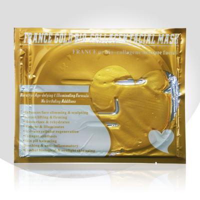 China Cuidado de la piel de belleza Oro Máscara de colágeno biológico Reparación Blanqueamiento Hidratación para la cara en venta