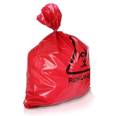 China Gravure Printing Infection Prevention Supplies Red Biohazard Disposable Waste Bag For Infectious Waste en venta