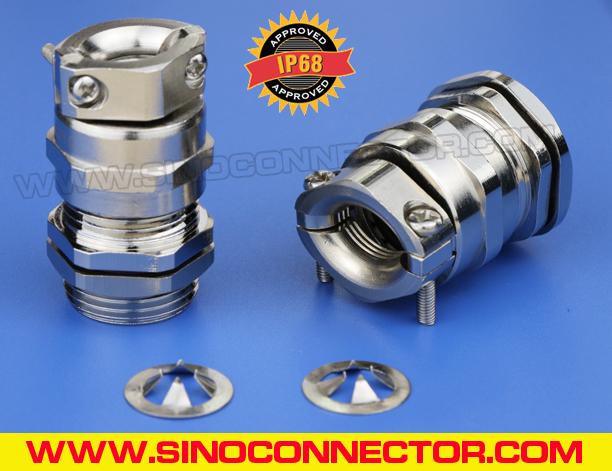 EMC / RFI Cable Glands Brass Metal IP68 with Strain Relief Clamp EMC / RFI Cable Glands Brass Metal IP68 with Strain Relief Clamp