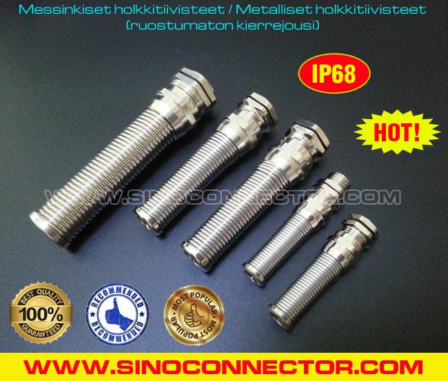Cable Gland Joint Connector Metric Brass Flexible Waterproof IP68 with Anti-Bending Protector Cable Gland Joint Connector Metric Brass Flexible Waterproof IP68 with Anti-Bending Protector