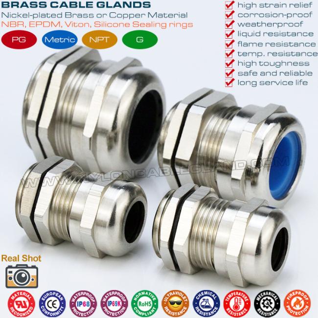 IP68 Watertight Metallic Dome Head Cable Glands Waterproof Connectors with PG & Metric Male Threads IP68 Watertight Metallic Dome Head Cable Glands Waterproof Connectors with PG & Metric Male Threads