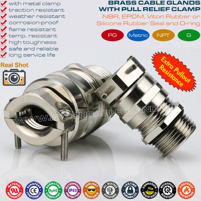 Metal Strain Relief Stress Relief PG Cable Gland, Brass Metric Cable Gland with Traction Relief (Pull Relief) Metal Strain Relief Stress Relief PG Cable Gland, Brass Metric Cable Gland with Traction Relief (Pull Relief)