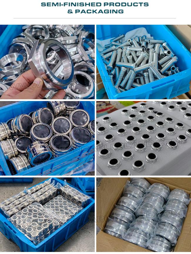 Semi-finished products of metal (brass, copper, stainless steel) spiral cable glands with flexible protector Semi-finished products of metal (brass, copper, stainless steel) spiral cable glands with flexible protector