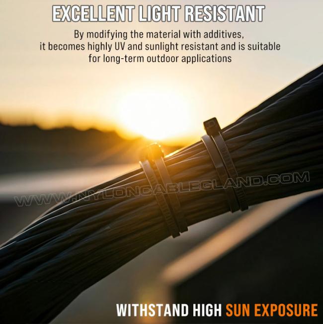 Solar Cable Ties Sunlight-Resistant Nylon (Polyamide) 12 Zip Tie Wraps