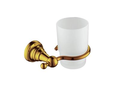 China Toothbrush Cup Holder Bathroom Items Golden Plated Long Life Span for sale